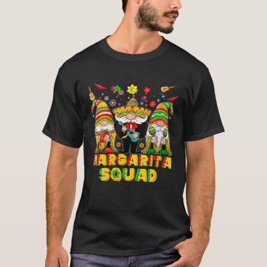 Gnomes Margarita Squad Cinco De Mayo Party Fiesta  Tシャツ (正面)