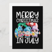 Gnomes Merry Christmas in July Tropical シーズンカード (正面/裏面)