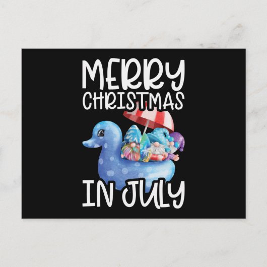 Gnomes Merry Christmas in July Tropical ポストカード (正面)