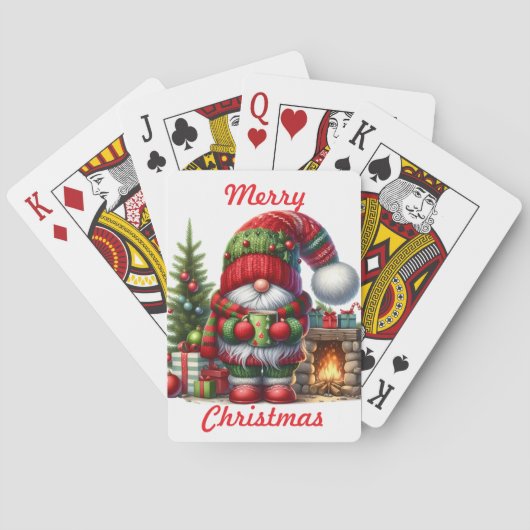 Gnome's Merry Christmas Playing Cards トランプ (裏面)