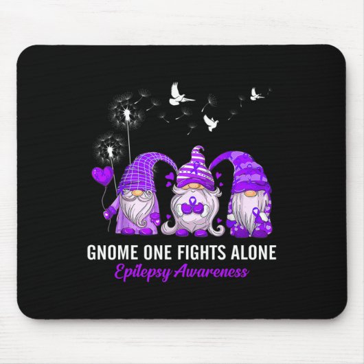 Gnomes One Fights Epilepsy Awareness Alone  マウスパッド (正面)