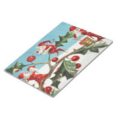 Gnomes painting holly berries in the snow ノートパッド (アングル)