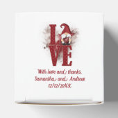 Gnomes Red Love かわいい 結婚式 フェイバーボックス (上部)