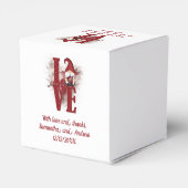 Gnomes Red Love かわいい 結婚式 フェイバーボックス (裏面サイド)