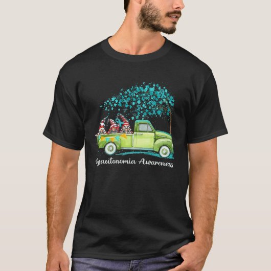 Gnomes Riding Truck Dysautonomia Awareness Tシャツ (正面)