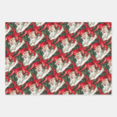 Gnomes sweeping snow with a broom ラッピングペーパーシート (正面3)