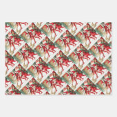 Gnomes sweeping snow with a broom ラッピングペーパーシート (正面)