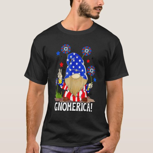 Gnomes USA Independence Day 4th Of July American P Tシャツ (正面)