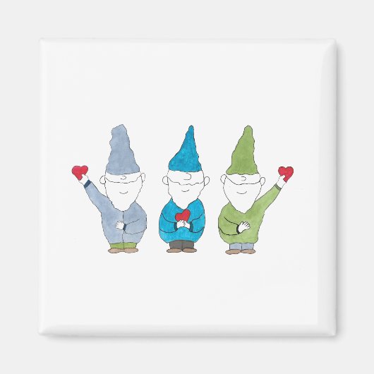 Gnomes With Hearts Magnet マグネット (正面)