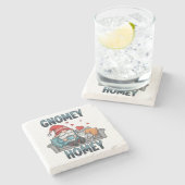 Gnomey homey gnome at home ストーンコースター (横)