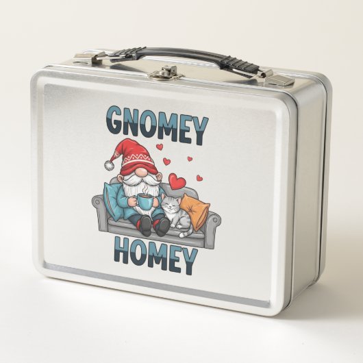 Gnomey homey gnome at home Metal Lunchbox メタルランチボックス (正面)