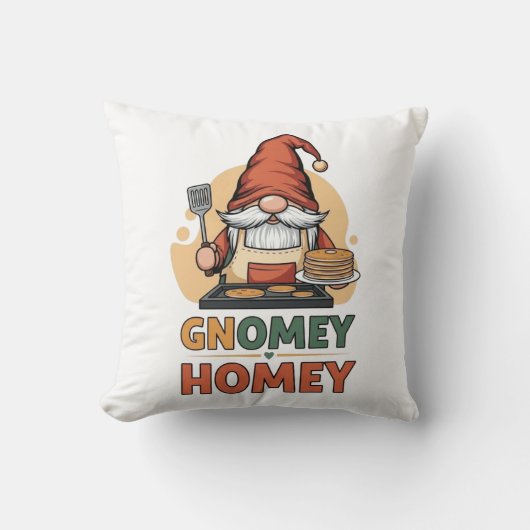 Gnomey homey pancakes design クッション (正面)