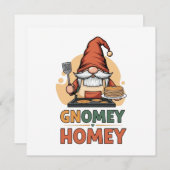 Gnomey homey pancakes design サンキューカード (正面/裏面)