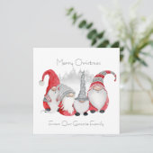 Gnomieファミリークリスマスカード サンキューカード (スタンド正面)