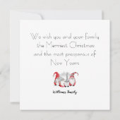 Gnomieファミリークリスマスカード サンキューカード (裏面)