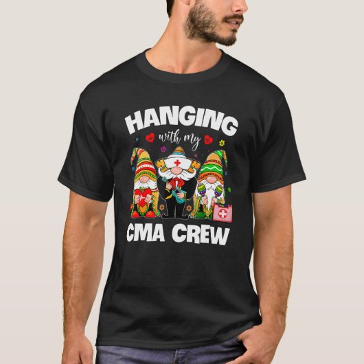 Gnomiesとぶら下がった私のCmaクルーナースCinco De Ma Tシャツ (正面)