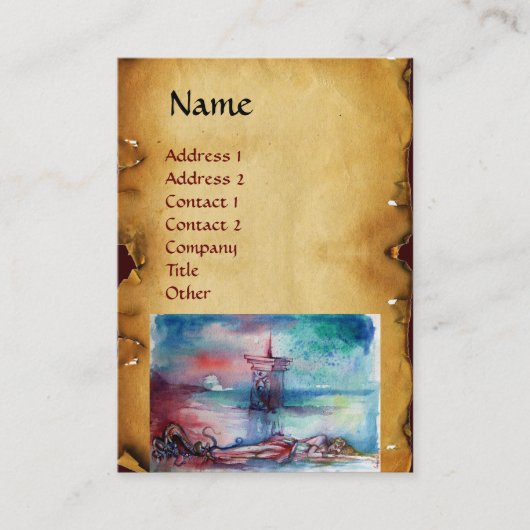 GNOMONとLAKE BROWN PARCHMENTの女性 名刺 (正面)