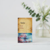 GNOMONとLAKE BROWN PARCHMENTの女性 名刺 (スタンド正面)