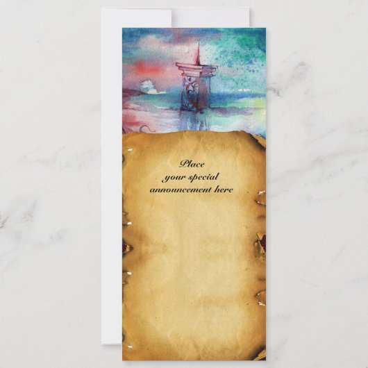 GNOMONとLAKE BROWN PARCHMENTの女性 招待状 (裏面)