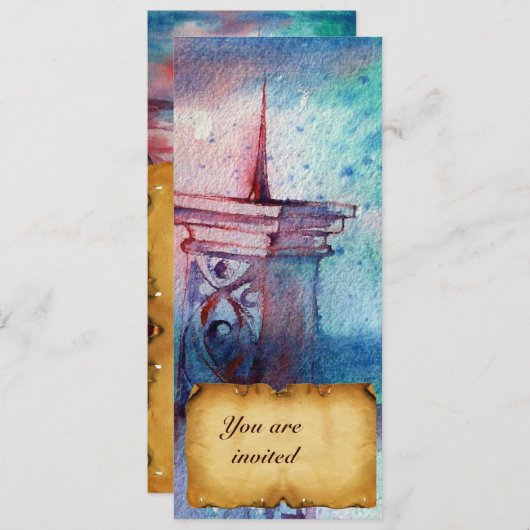 GNOMONとLAKE BROWN PARCHMENTの女性 招待状 (正面/裏面)