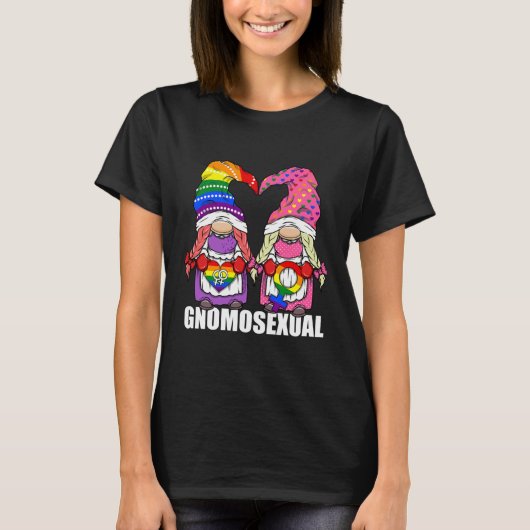 Gnomoseal Lgbtq格言レズビアンラブ Tシャツ (正面)