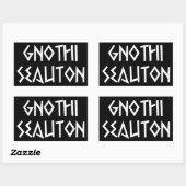 gnothi seauton Erkenne dich selbst 長方形シール (シート)