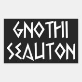 gnothi seauton Erkenne dich selbst 長方形シール (正面)
