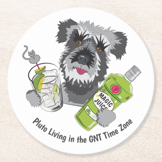 GNTタイムゾーン ラウンドペーパーコースター (正面)