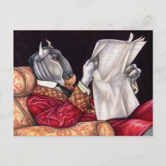 GNUニおもしろいュース・アニマル新聞 ポストカード (正面)