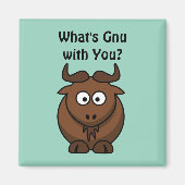 Gnu、バッファローおもしろいマンガ動物プンとは マグネット (正面)