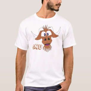 GNU -白い Tシャツ