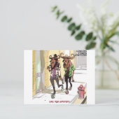 Gnu Age Hipsters Rick London おもしろい ポストカード (スタンド正面)