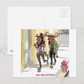 Gnu Age Hipsters Rick London おもしろい ポストカード (正面/裏面)