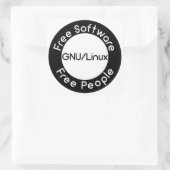 GNU/Linux スクエアシール (バッグ)