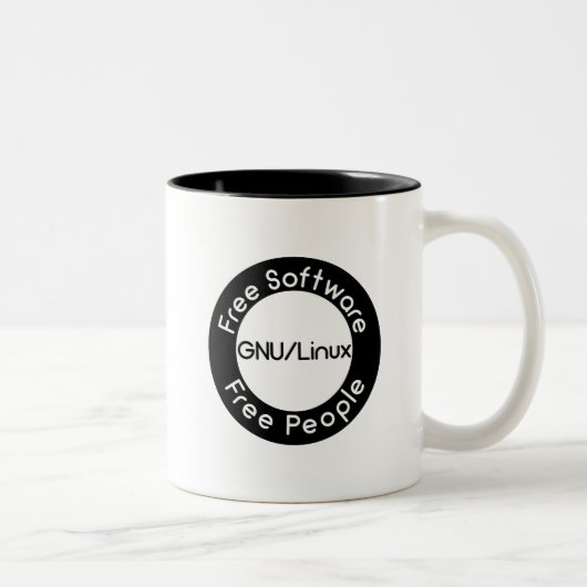 GNU/Linux ツートーンマグカップ (右)