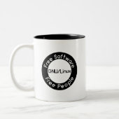 GNU/Linux ツートーンマグカップ (左)