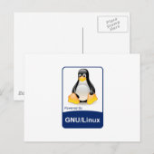 GNU/Linux ポストカード (正面/裏面)