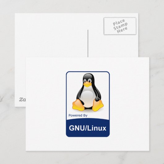 GNU/Linux ポストカード (正面/裏面)