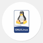GNU/Linux ラウンドシール (正面)