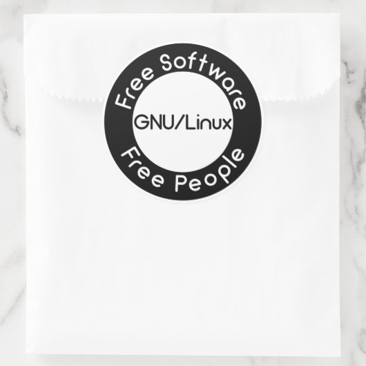 GNU/Linux ラウンドシール (バッグ)