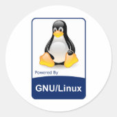GNU/Linux ラウンドシール (正面)