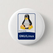 GNU/Linux 缶バッジ (正面)