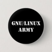 GNU/Linux Army 缶バッジ (正面)