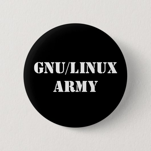 GNU/Linux Army 缶バッジ (正面)