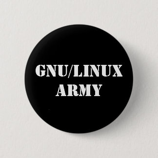 GNU/Linux Army 缶バッジ