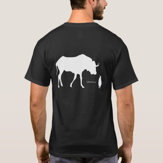 GNU/Linux Black Tシャツ (裏面)