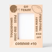 Goチームフットボール用語名前をカスタムする レーザー彫刻フレーム (正面)