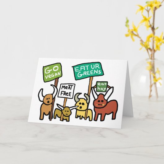 Goビーガン カード (黄色い花)