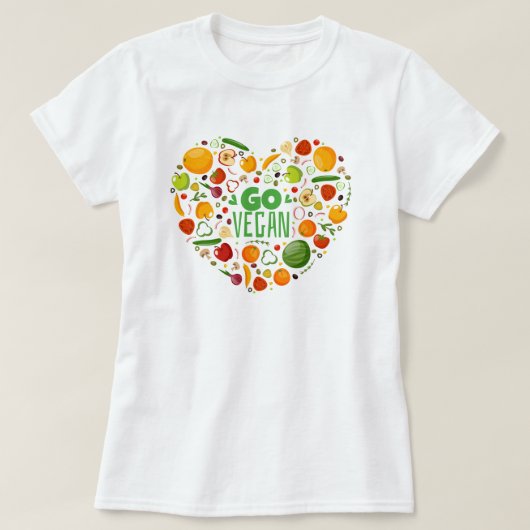 GoビーガンTシャツ Tシャツ (デザイン正面)