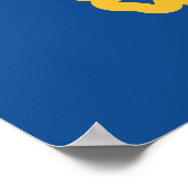 Goブルドッグサッカーヘルメットアイコン ポスター (角)